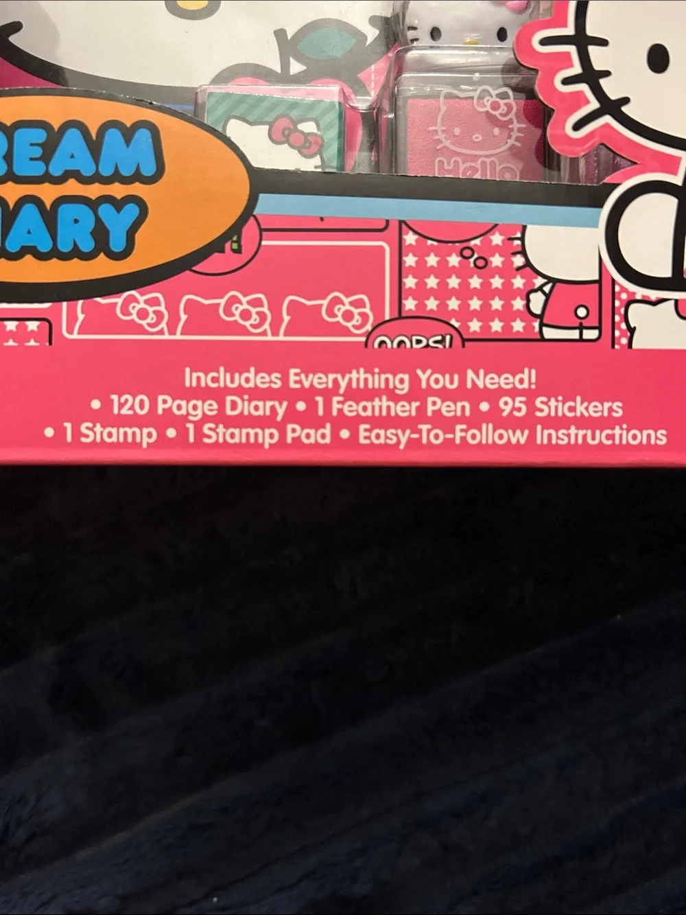 Hello Kitty Dream Diary Set - Hot Pink and deer lock diary